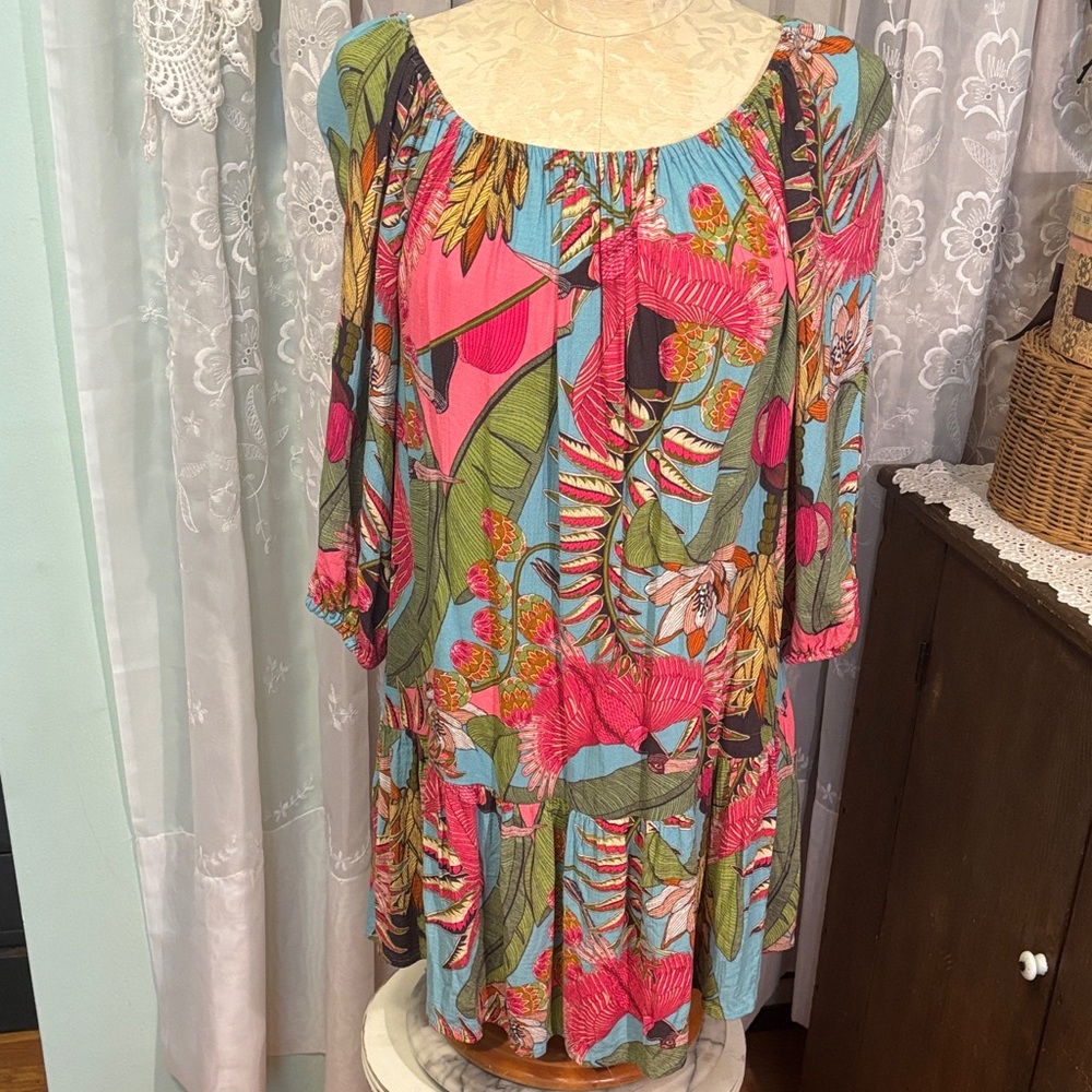 RACHEL Rachel Roy Boho Peasant Style Tunic Top Sz M